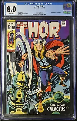 Buy Thor #160 Cgc 8.0 W High Grade Silver Age Marvel • 158.12£