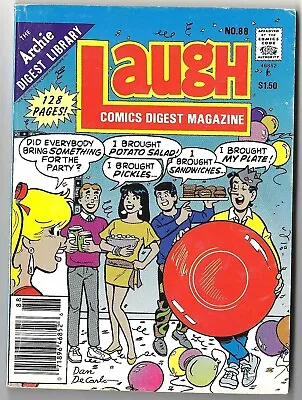 Buy LAUGH COMICS DIGEST MAGAZINE #88, May 1990, Archie Comics.  Party Supplies !!! • 3.99£