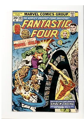 Buy Fantastic Four 167 F- Fine- Hulk Appearance 1976 • 7.90£