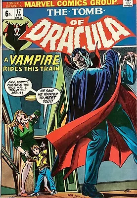 Buy Marvel Comic Group # 17  Feb 74 THE TOMB OF DRACULA “A VAMPIRE RIDES THIS TRAIN” • 16.99£