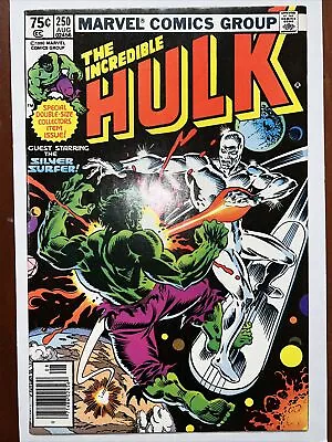 Buy Incredible Hulk # 250 Newsstand - Silver Surfer Appearance Marvel, 1980 VF/NM • 32.12£