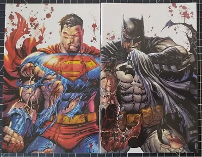 Buy Superman #4 And Batman #136 Battle Damage Virgin Variant Lot SDCC 2023 Exclusive • 51.35£