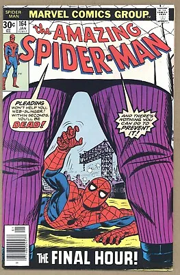 Buy Amazing Spider-Man 164 (FVF) Vs Kingpin! Len Wein 1977 Marvel Comics W064 • 16.60£