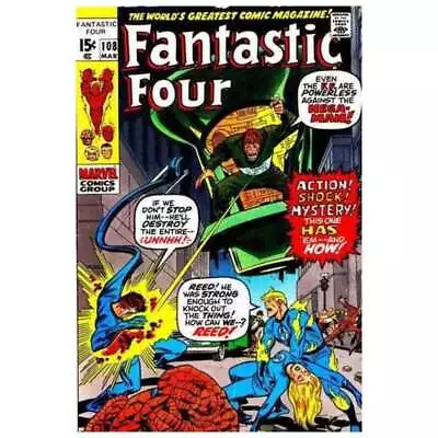 Buy Fantastic Four (1961 Series) #108 In Fine Minus Condition. Marvel Comics [w] • 17.51£
