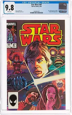 Buy Star Wars #87 CGC 9.8 1984 White P Luke Skywalker Darth Vader Obi-Wan Boba Fett  • 198.28£
