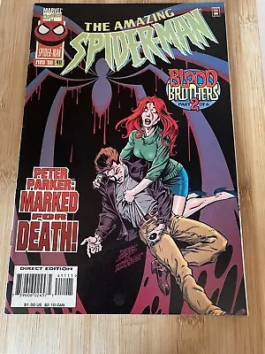 Buy Marvel Comics THE AMAZING SPIDER-MAN Blood Brothers Part 2 Of 5 #411 May 1996 • 5£