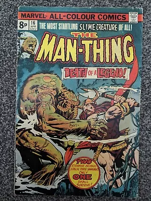 Buy The Man-Thing 16. Marvel 1975. Combined Postage • 2.49£