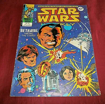 Buy STAR WARS WEEKLY. MARVEL COMIC. #44 Dec 6 1978. Good Condition Paper Has Tanned  • 4.15£