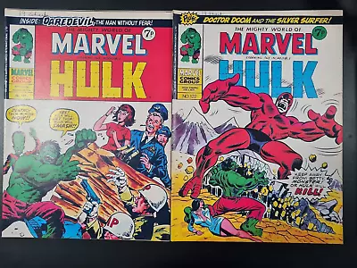 Buy The Mighty World Of Marvel Starring Hulk / Avengers #121 & #122 Marvel Uk 1975 • 0.99£