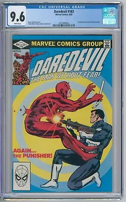 Buy Daredevil 183 CGC Graded 9.6 NM+ Punisher Marvel Comics 1982 • 80.39£