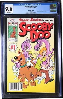 Buy Scooby-Doo V2 #1 Newsstand CGC 9.6 W RARE Harvey 1992 • 95.14£