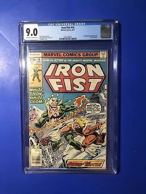 Buy Iron Fist #14 CGC 9.0 1st Appearance Sabretooth Victor Creed Marvel Comics 1977 • 832.43£