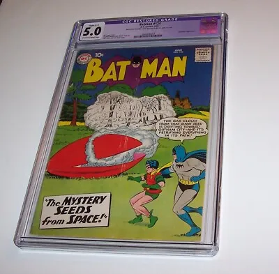 Buy Batman #124 - DC 1959 Silver Age Issue - CGC VG/FN 5.0 - (Minor Restoration) • 198.68£