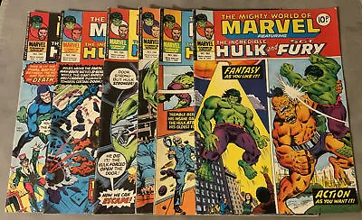 Buy 6 X 1978 Mighty World Of Marvel Comics “Incredible Hulk & Fury”#282 To #286 #289 • 24£