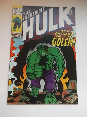 Buy Marvel: Incredible Hulk #134,  Among Us Walks...the Golem , 1970, Vf (8.0)!!! • 39.57£