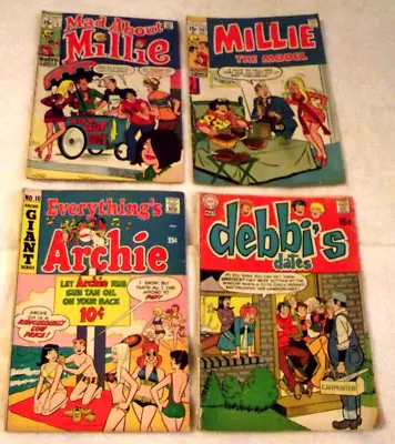 Buy 4 Archie Style Comics 1969-70 Comic Books Mad About Millie The Model Debbi's • 25.70£