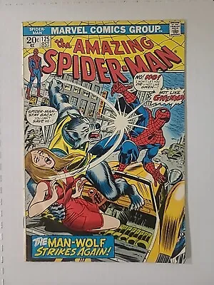 Buy Amazing Spiderman 125 2nd Man Wolf  1973 • 32.17£