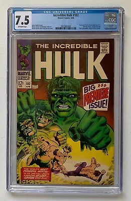 Buy THE INCREDIBLE HULK #102, Marvel, CGC 7.5, Origin Of Hulk Retold • 376.46£