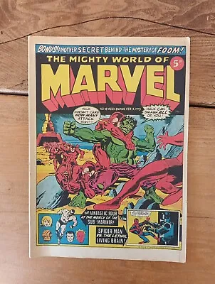 Buy The Mighty World Of Marvel Comics Weekly UK #18 1973 • 4.50£