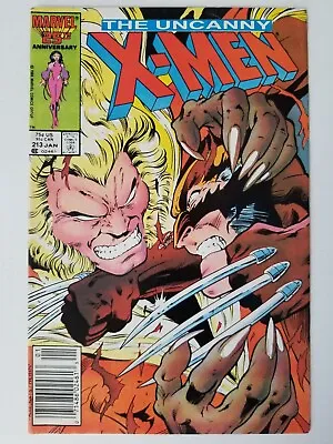 Buy Uncanny X-Men 213 Marvel Copper Age Key Wolverine Battles Sabretooth 1987  • 27.70£
