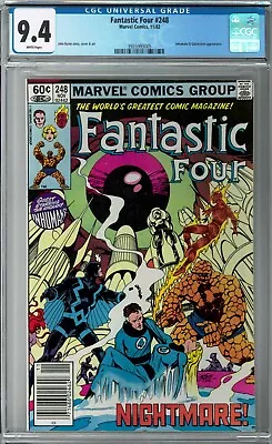 Buy Fantastic Four #248 CGC 9.4 (Nov 1982, Marvel) John Byrne, Inhumans, Quicksilver • 37.16£