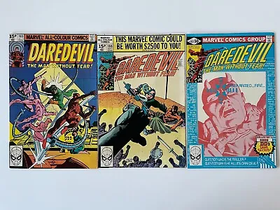 Buy Daredevil Vol. 1 Numbers 165 To 167 (Roger McKenzie & Frank Miller) 1980 • 23.95£