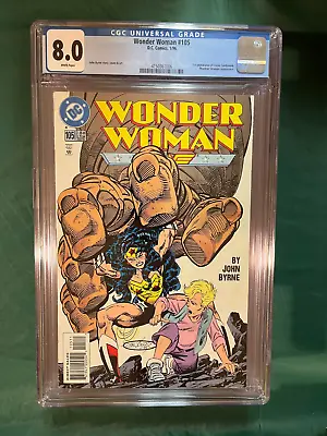 Buy Wonder Woman #105 CGC 8.0 WP 1st Wonder Girl (Cassie Sandsmark) KEY! John Byrne • 39.41£