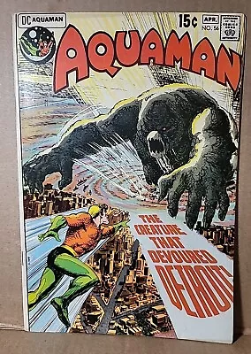 Buy Aquaman #56 The Creature That Devoured Detroit DC Comics 1971 F/F+ • 18.99£
