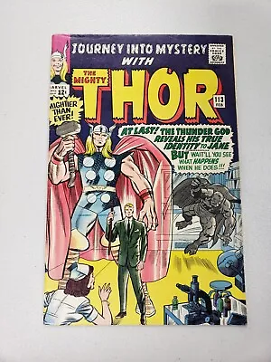 Buy Journey Into Mystery #113 - 1965 - Origin Of Loki - Silver Age Thor KEY • 67.25£