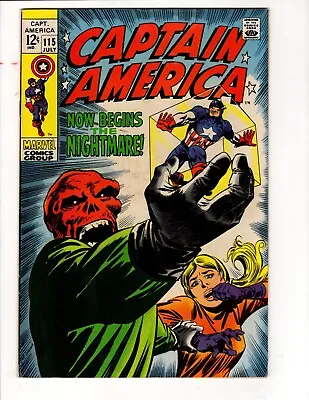 Buy Captain America #115 (1969)key (this Book Has Minor Restoration See Description) • 33.37£