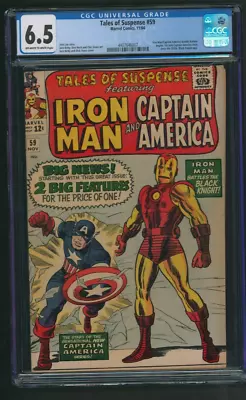 Buy Tales Of Suspense #59 CGC 6.5 Marvel 1964 1st Solo Captain America Since 1950s • 199.08£