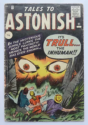 Buy Tales To Astonish #21 Kirby, Ditko Marvel Comics UK Variant June 1961 GD/VG 3.0 • 94.95£