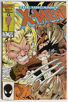 Buy Uncanny X-Men #213 (1987) Sabretooth Vs Wolverine Mutant Massacre • 19.95£