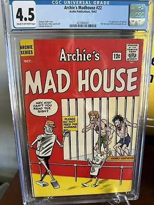 Buy Archie's Madhouse #22 CGC 4.5, 1962, 1st Appearance Sabrina The Teenage Witch! • 710.76£