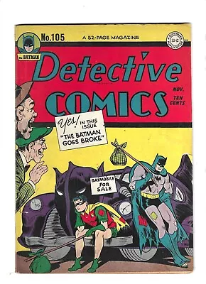 Buy DETECTIVE COMICS # 105 Very Good Plus [1945] • 695£