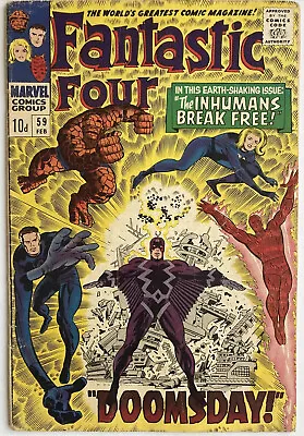 Buy Fantastic Four #59 February 1967 Dr Doom Silver Surfer Black Bolt Appearance • 44.99£