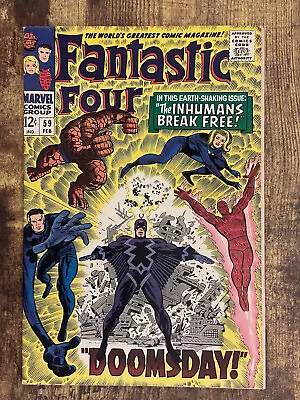 Buy Fantastic Four #59 - STUNNING HIGH GRADE - Inhumans - Marvel Comics 1967 • 9.86£