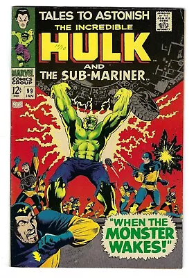 Buy Tales To Astonish 99 VF- 7.5 Silver Age Incredible Hulk The Sub-Mariner • 32.57£