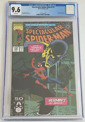 Buy Spectacular Spider-Man #178 CGC Graded 9.6 White Pages | Vermin's Hunt Begins! • 59.74£