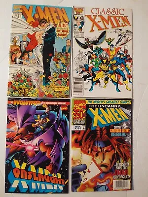 Buy Marvel  X-Men 4 Comic LOT #30, #350. Classic 1 Onslaught 1 • 23.64£