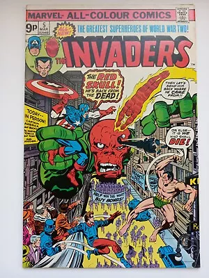 Buy INVADERS #5 (Thomas/Robbins) Marvel 1976 Red Skull VFN- Pence Edition • 8£