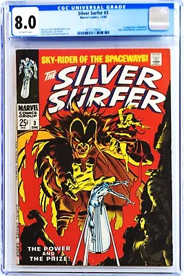 Buy Silver Surfer #3 1968 Gradato Cgc 8.0 Marvel Comics USA • 1,375.58£