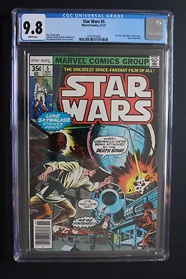 Buy Star Wars #5 1st WEDGE ANTILLES & General Dodonna 1977 Marvel 1st Print CGC 9.8 • 188.42£