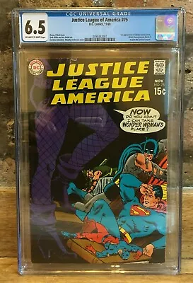 Buy  Justice League Of America #75 1969 1st Black Carnary CGC 6.5 2090332001 • 280£