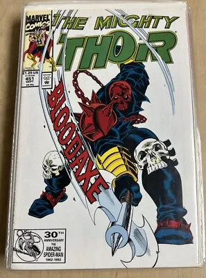 Buy The Mighty Thor #451 (-9.2) Bloodaxe/milgrom/1992 Marvel Comics • 11.82£