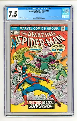 Buy Amazing Spider-Man #141 CGC 7.5 VFN- First New Mysterio • 145£
