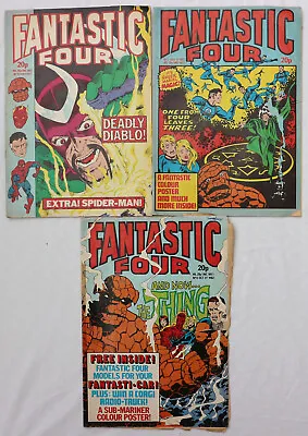 Buy 3 X Vintage Fantastic Four UK Weekly Comics No. 4 7 19 Marvel Bronze Age 1982 83 • 12.99£