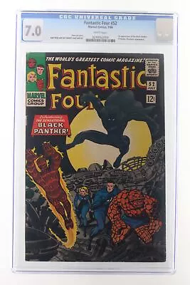 Buy Fantastic Four #52 - Marvel Comics 1966 CGC 7.0 1st App Of The Black Panther • 1,103.09£