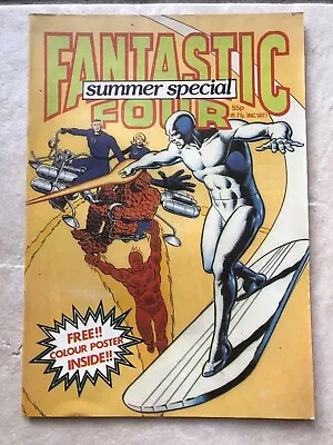 Buy Fantastic Four Summer Special Silver Surfer Poster Vintage Marvel UK Comics 1982 • 12.99£