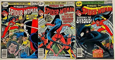 Buy Bronze Age Marvel Comics Spider-Woman 3 Key Issue Lot 11 12 13 High Grade FN+ • 0.99£